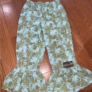 Matilda Jane Girls Size 4 Box Canyon Big Ruffles Secret Fields Green